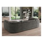 Narożnik MORBIDO U - uniwersalny - ciemnoszary, welwet