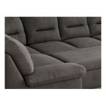 Narożnik MORBIDO U - uniwersalny - ciemnoszary, welwet