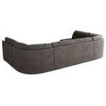 Narożnik MORBIDO U - uniwersalny - ciemnoszary, welwet