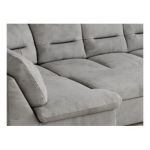 Narożnik MORBIDO U - uniwersalny - jasnoszary, welwet