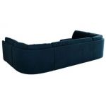 Narożnik MORBIDO U - uniwersalny - ciemnoniebieski, welwet