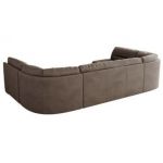 Narożnik MORBIDO U - uniwersalny - brązowy, welwet