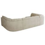 Narożnik MORBIDO U - uniwersalny - beżowy, welwet