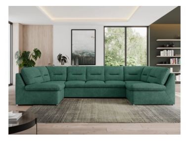 Narożnik MORBIDO U - uniwersalny - ciemnozielony, struktura