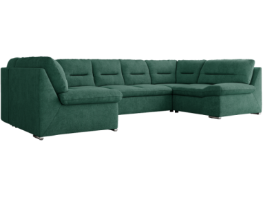 Narożnik MORBIDO U - uniwersalny - ciemnozielony, struktura