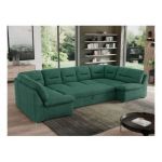 Narożnik MORBIDO U - uniwersalny - ciemnozielony, struktura