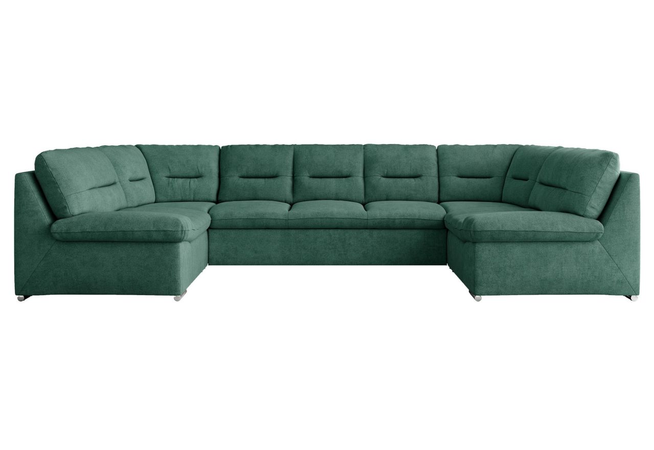 Narożnik MORBIDO U - uniwersalny - ciemnozielony, struktura