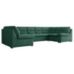 Narożnik MORBIDO U - uniwersalny - ciemnozielony, struktura