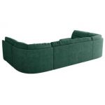 Narożnik MORBIDO U - uniwersalny - ciemnozielony, struktura