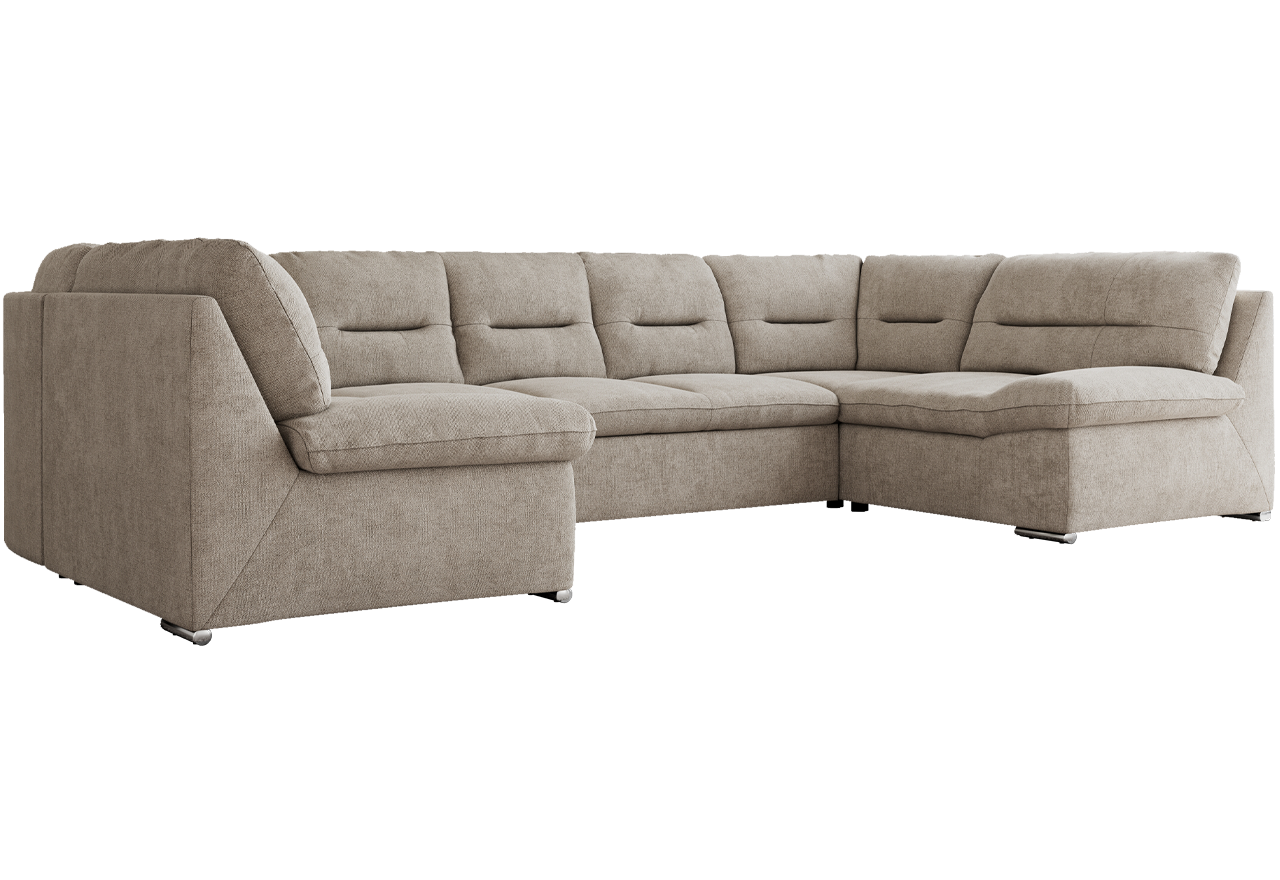 Narożnik MORBIDO U - uniwersalny - beżowy, struktura