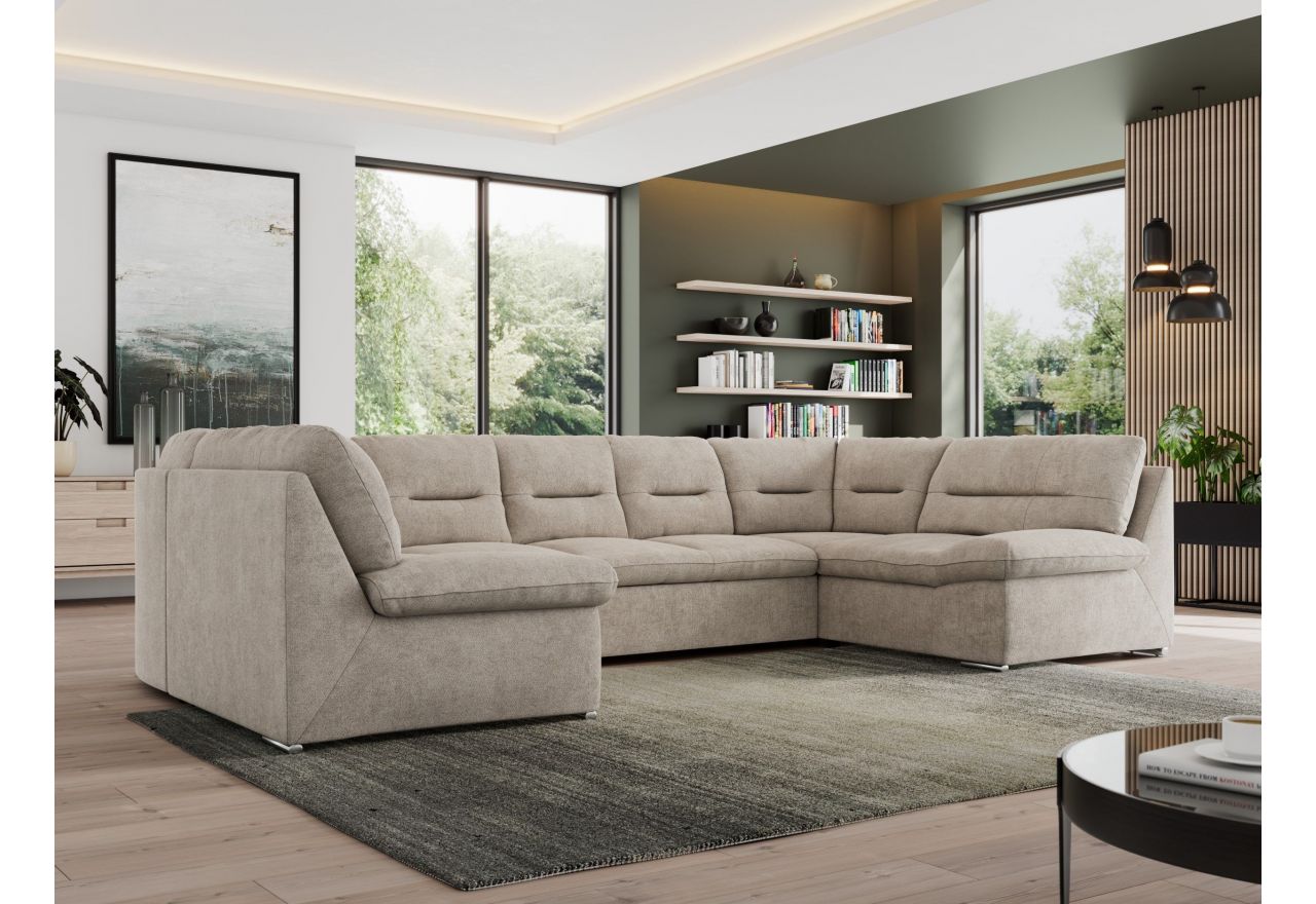 Narożnik MORBIDO U - uniwersalny - beżowy, struktura