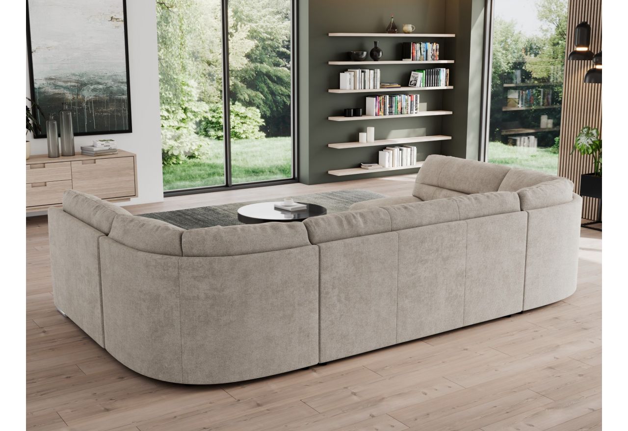 Narożnik MORBIDO U - uniwersalny - beżowy, struktura