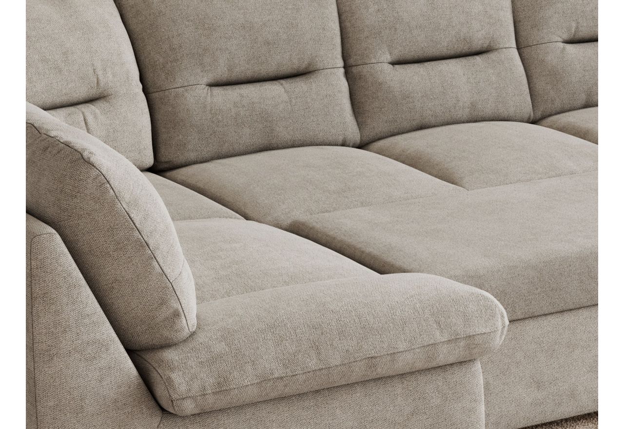 Narożnik MORBIDO U - uniwersalny - beżowy, struktura