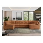 Narożnik MORBIDO U - uniwersalny - pomarańczowy, struktura