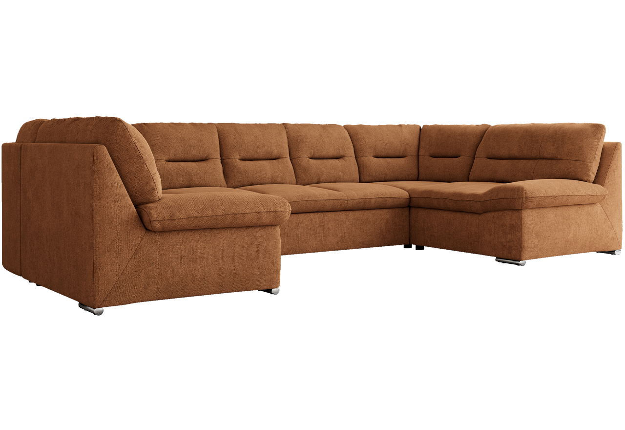 Narożnik MORBIDO U - uniwersalny - pomarańczowy, struktura