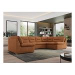 Narożnik MORBIDO U - uniwersalny - pomarańczowy, struktura