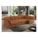 Narożnik MORBIDO U - uniwersalny - pomarańczowy, struktura