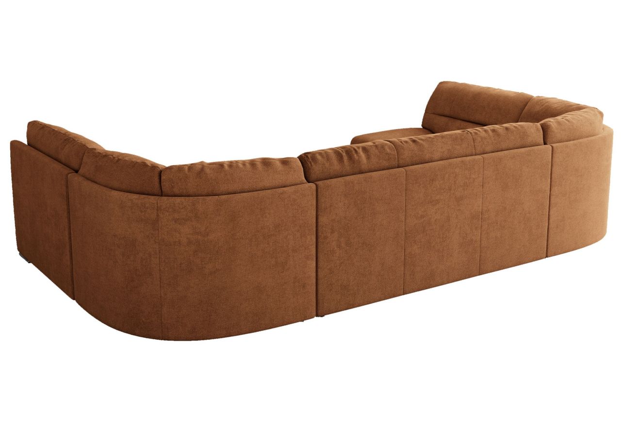 Narożnik MORBIDO U - uniwersalny - pomarańczowy, struktura