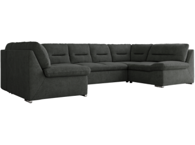 Narożnik MORBIDO U - uniwersalny - ciemnoszary, struktura