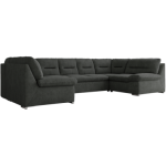 Narożnik MORBIDO U - uniwersalny - ciemnoszary, struktura