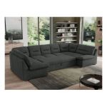 Narożnik MORBIDO U - uniwersalny - ciemnoszary, struktura