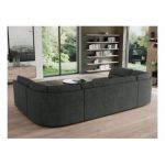 Narożnik MORBIDO U - uniwersalny - ciemnoszary, struktura