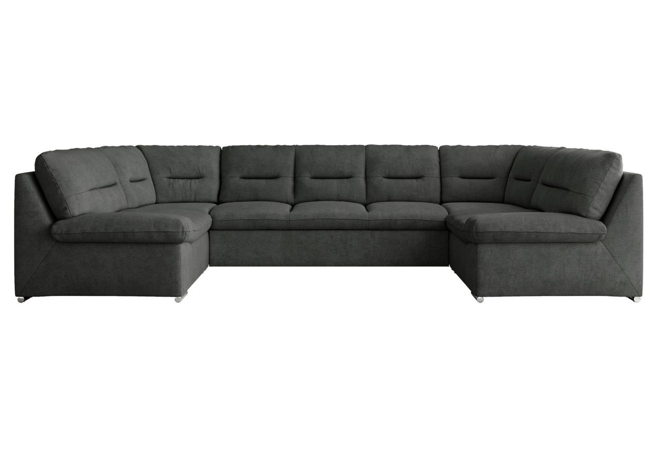 Narożnik MORBIDO U - uniwersalny - ciemnoszary, struktura