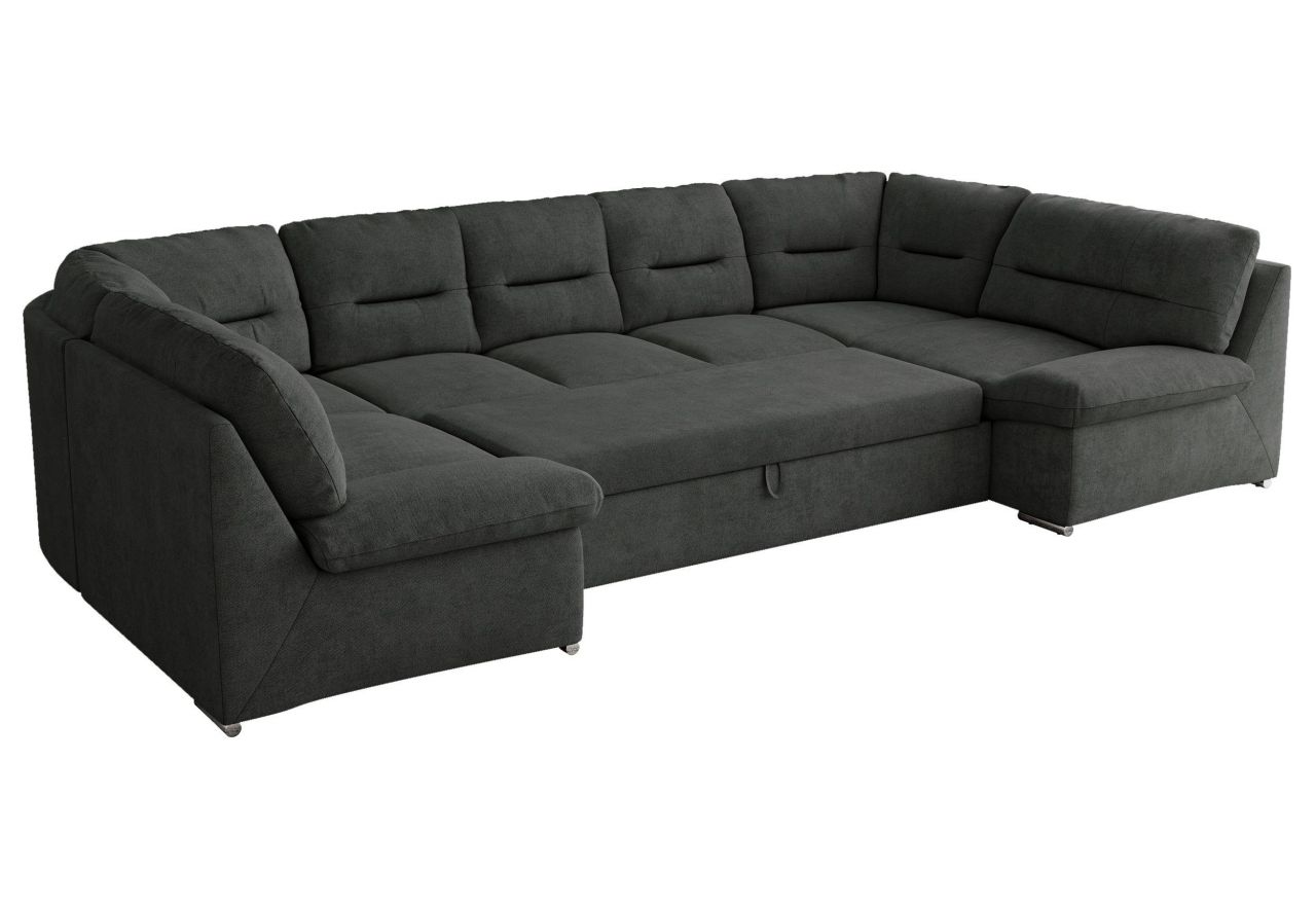 Narożnik MORBIDO U - uniwersalny - ciemnoszary, struktura