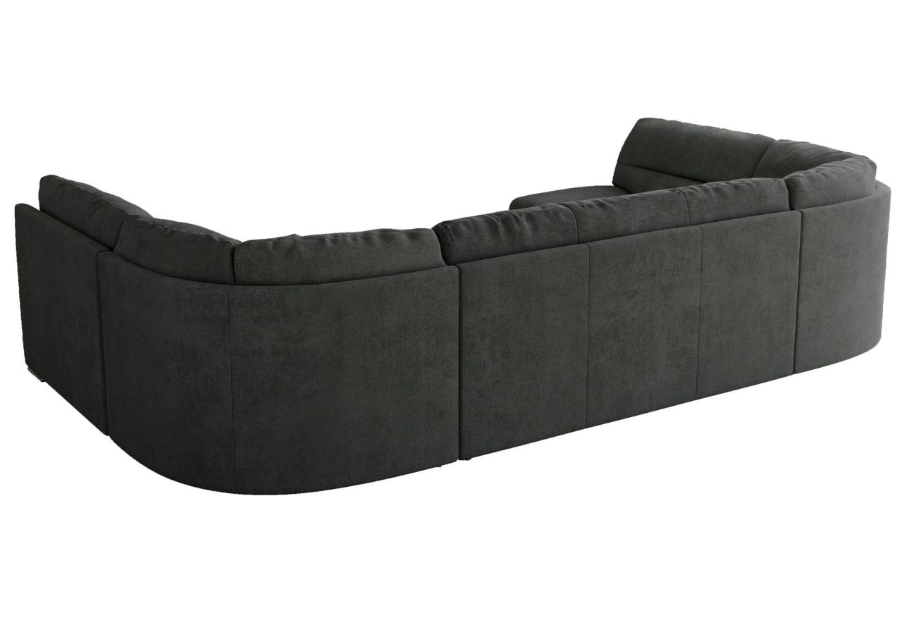 Narożnik MORBIDO U - uniwersalny - ciemnoszary, struktura