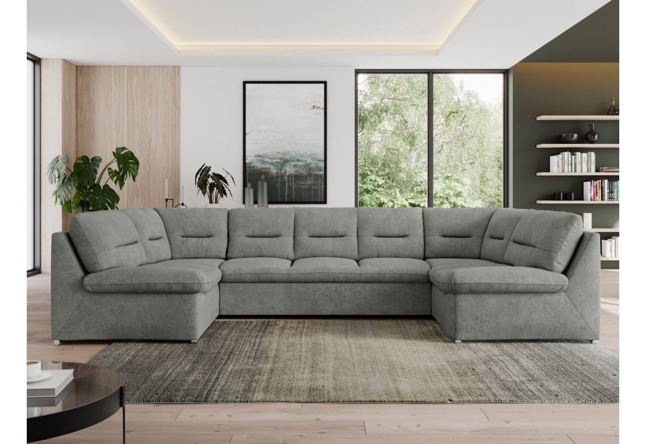 Narożnik MORBIDO U - uniwersalny - szary, struktura