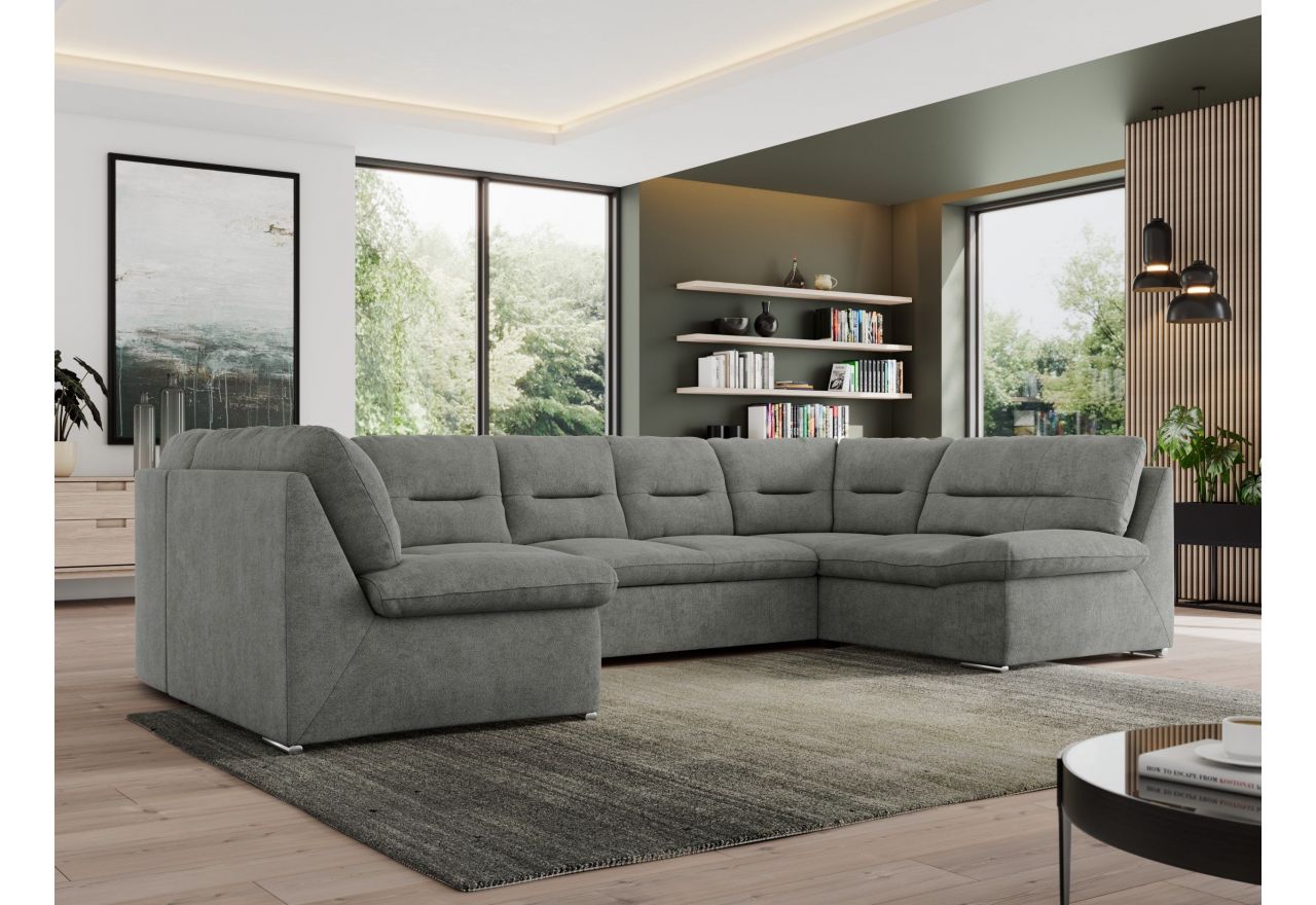 Narożnik MORBIDO U - uniwersalny - szary, struktura