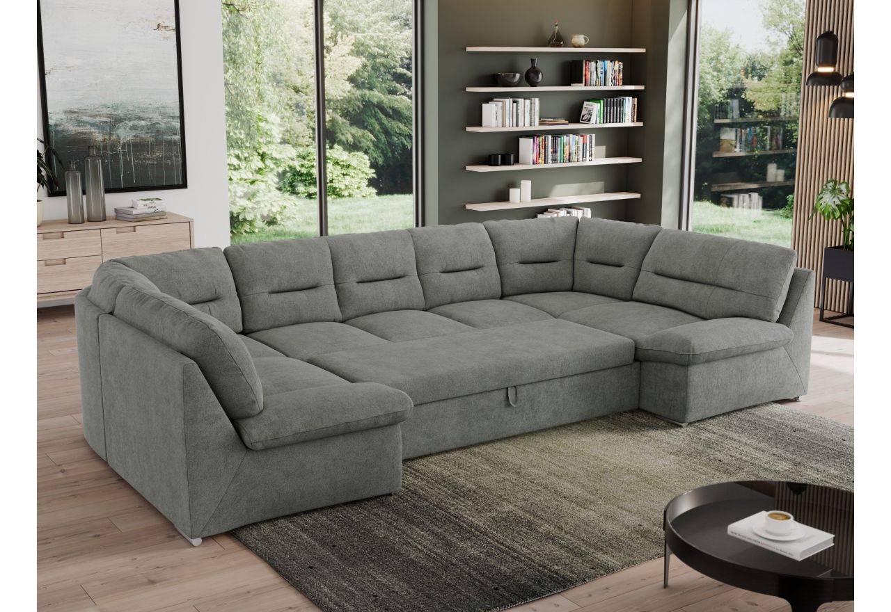 Narożnik MORBIDO U - uniwersalny - szary, struktura