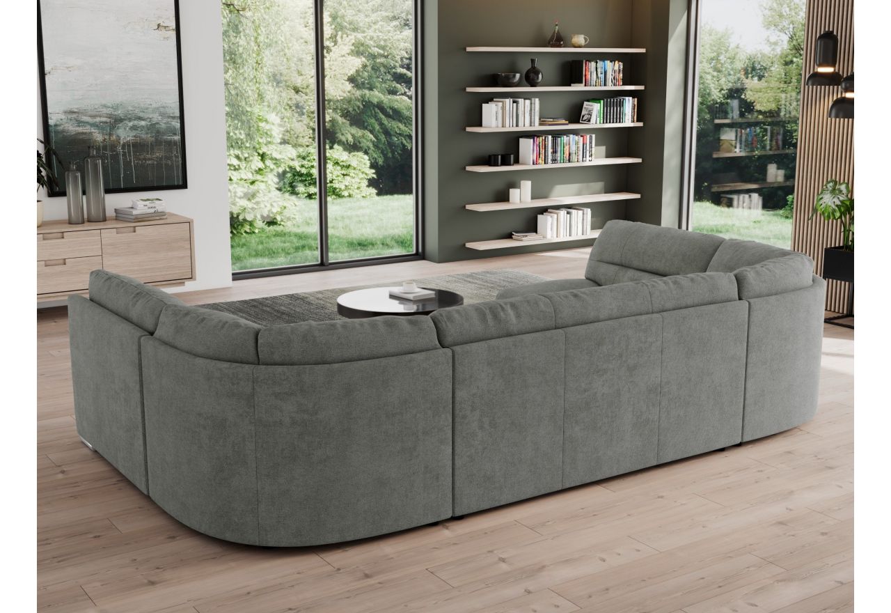 Narożnik MORBIDO U - uniwersalny - szary, struktura