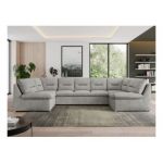 Narożnik MORBIDO U - uniwersalny - jasnoszary, struktura