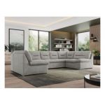 Narożnik MORBIDO U - uniwersalny - jasnoszary, struktura