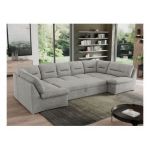 Narożnik MORBIDO U - uniwersalny - jasnoszary, struktura