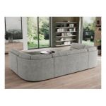 Narożnik MORBIDO U - uniwersalny - jasnoszary, struktura