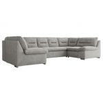 Narożnik MORBIDO U - uniwersalny - jasnoszary, struktura