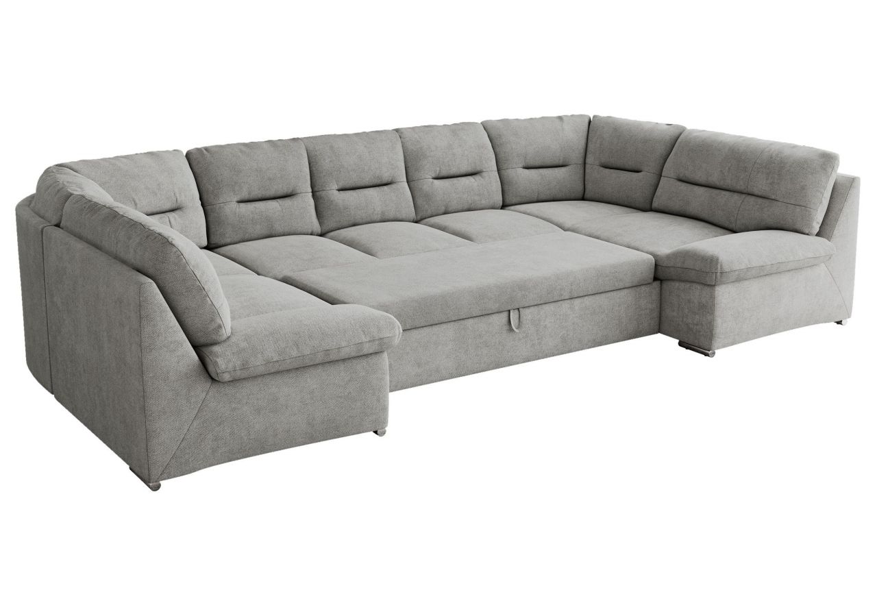 Narożnik MORBIDO U - uniwersalny - jasnoszary, struktura