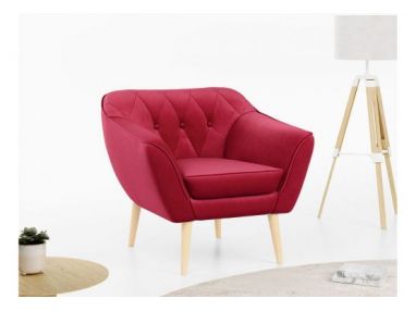 Fotel PIRS - czerwony, welwet