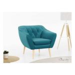 Fotel PIRS - turkusowy, welwet