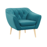 Fotel PIRS - turkusowy, welwet