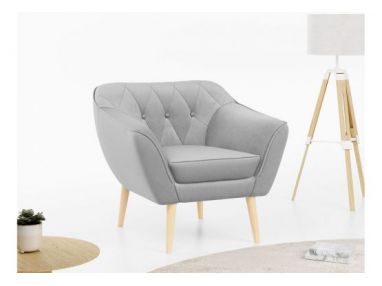 Fotel PIRS - szary, welwet