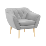 Fotel PIRS - szary, welwet