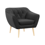 Fotel PIRS - ciemnoszary, welwet