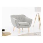 Fotel PIRS - jasnoszary, struktura