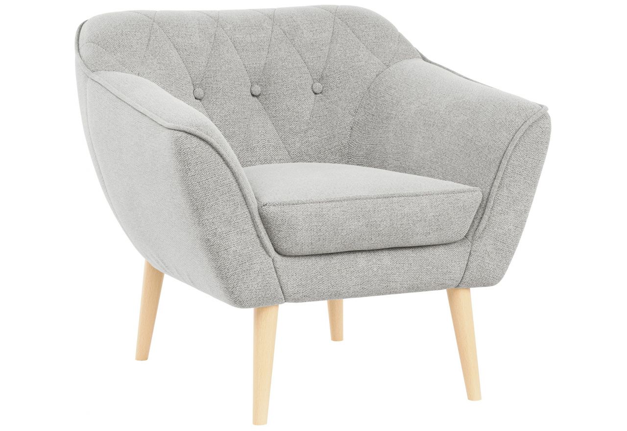 Fotel PIRS - jasnoszary, struktura