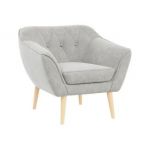 Fotel PIRS - jasnoszary, struktura