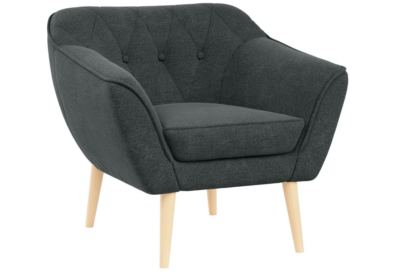 Fotel PIRS - ciemnoszary, struktura