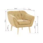 Fotel PIRS - musztardowy, struktura